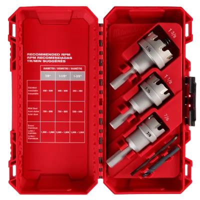 (4PC) One-Piece Carbide Hole Cutter Set