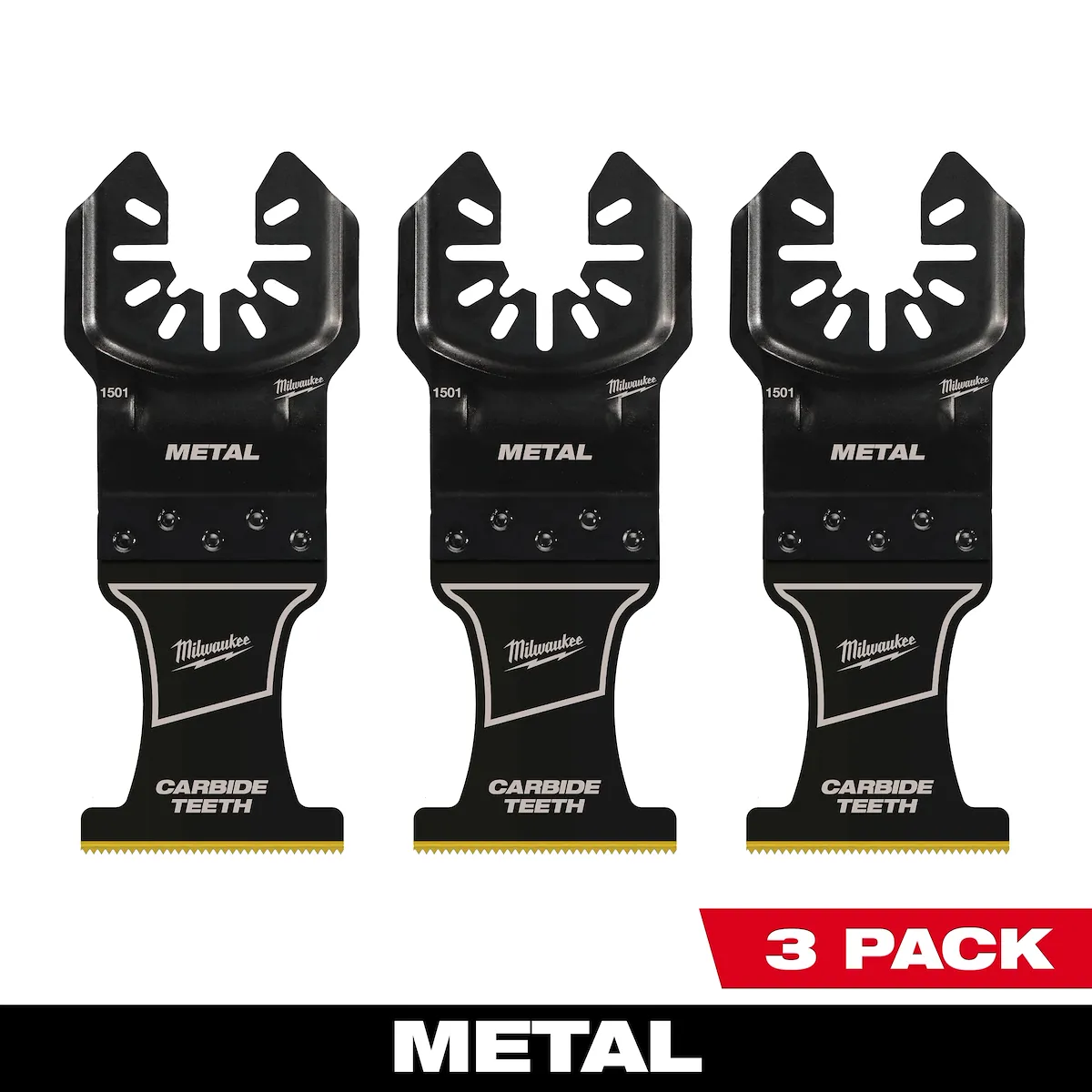 (3PK) 1-3/8" Carbide Teeth Metal Multi-Tool Blades