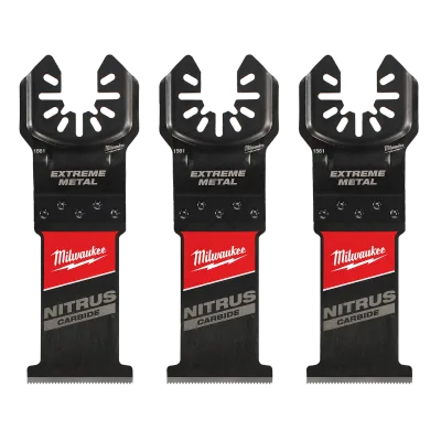 Milwaukee Tool (5PK) NITRUS CARBIDE™ Extreme Metal Universal Fit OPEN-LOK™ Multi-Tool Blade 49-25-1563
