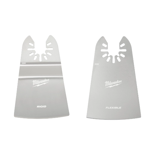 2 PC 2" Rigid and Flexible Scraper Universal Fit Oscillating Multi-Tool Blade Set