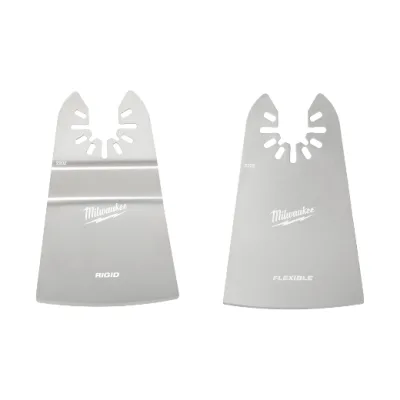 2 PC 2" Rigid and Flexible Scraper Universal Fit Oscillating Multi-Tool Blade Set