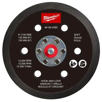 6" Hook & Loop Sander Backing Pad (Soft)