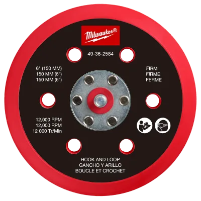 6" Hook & Loop Sander Backing Pad (Firm)