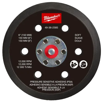 6 in Pressure Sensitive Adhesive Sander Backing Pad