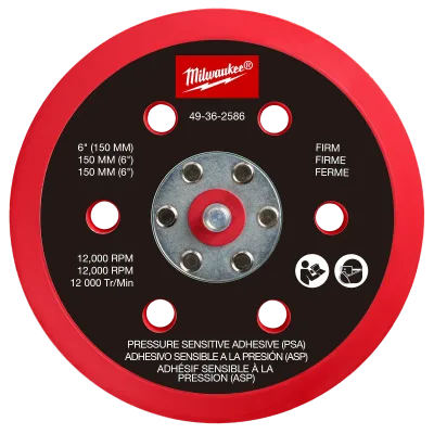 6" Pressure Sensitive Adhesive Sander Backing Pad (Firm)