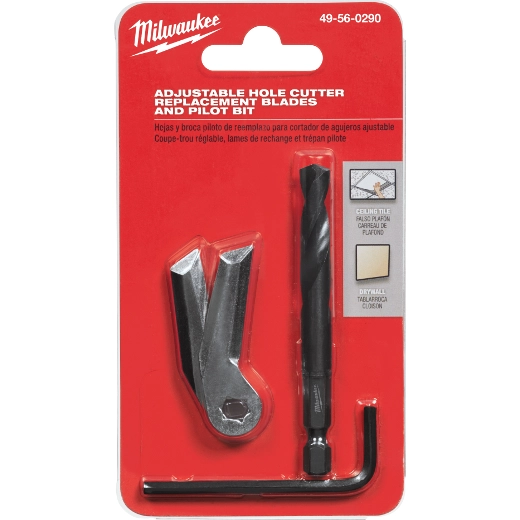 Adjustable Hole Cutter Replacement Blades and Pilot Bit