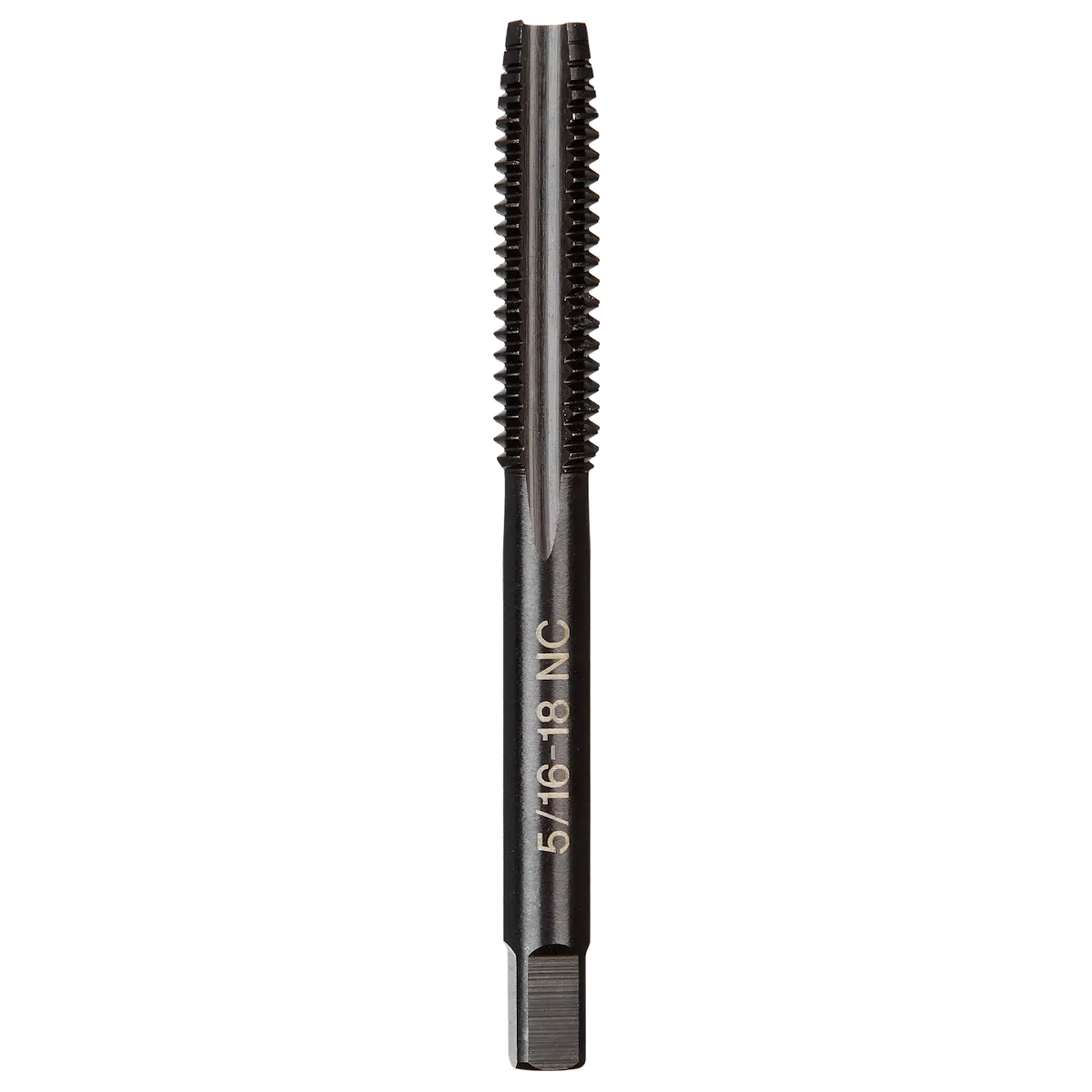 5/16"-18 NC Straight Flute Plug Tap