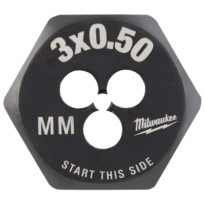 M3-0.50 mm 1-Inch Hex Threading Die