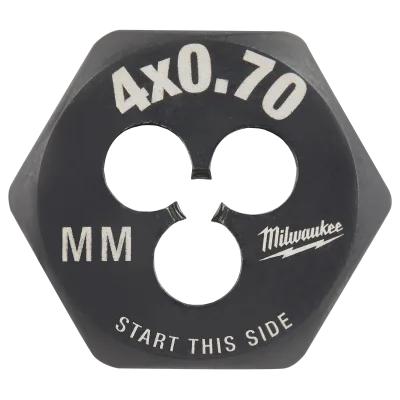 M4-0.70 mm 1-Inch Hex Threading Die