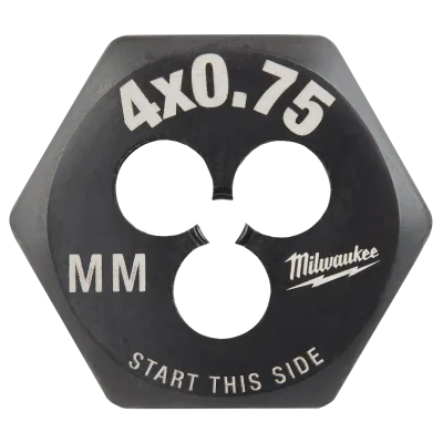 M4-0.75 mm 1-Inch Hex Threading Die