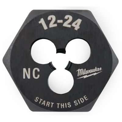 12-24 NC 1-Inch Hex Threading Die