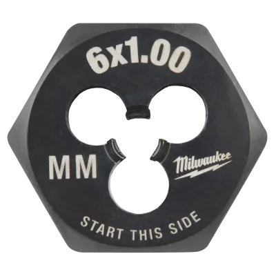 M6-1.00 mm 1-Inch Hex Threading Die