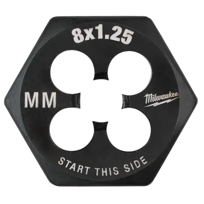 M8-1.25 mm 1-Inch Hex Threading Die
