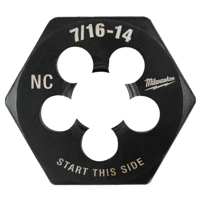 7/16"-14 NC 1-Inch Hex Threading Die