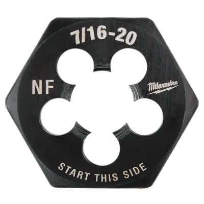 7/16"-20 NF 1-Inch Hex Threading Die