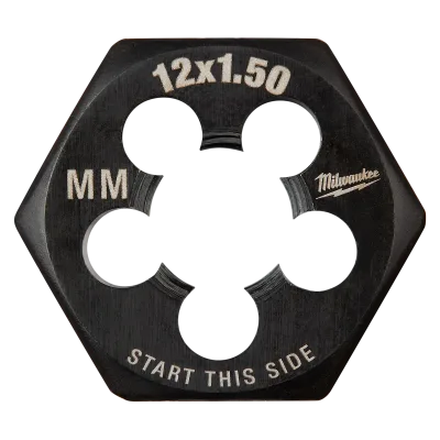 M12-1.50 mm 1-Inch Hex Threading Die