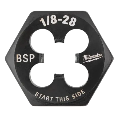 1/8"-28 BSP 1-Inch Hex Threading Die