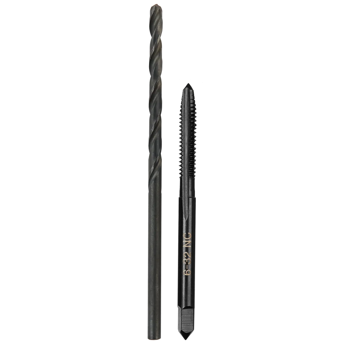 6-32 NC Straight Flute Plug Tap & #36 Drill Bit