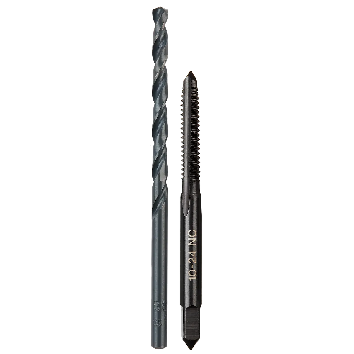 10-24 NC Straight Flute Plug Tap & #25 Drill Bit