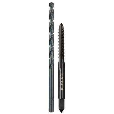 10-24 NC Straight Flute Plug Tap & #25 Drill Bit