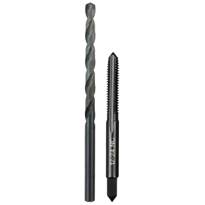 12-24 NC Straight Flute Plug Tap & #16 Drill Bit