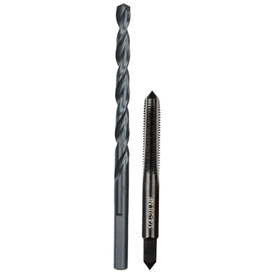1/4"-28 NF Straight Flute Plug Tap & #3 Drill Bit