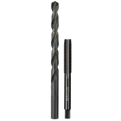 M8-1.25 mm Straight Flute Plug Tap & H Drill Bit