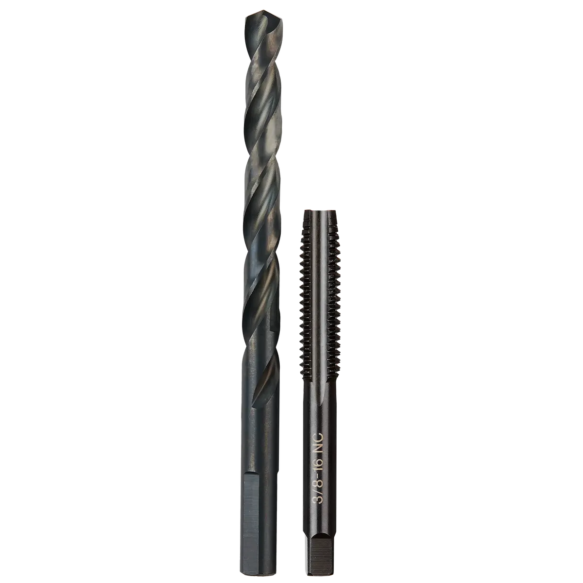 3/8"-16 NC Straight Flute Plug Tap & 5/16" Drill Bit