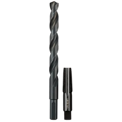 1/4"-18 NPT Straight Flute Plug Tap & 7/16" Drill Bit