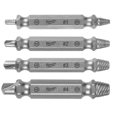 (4PC) M2 Steel Screw Extractor Set