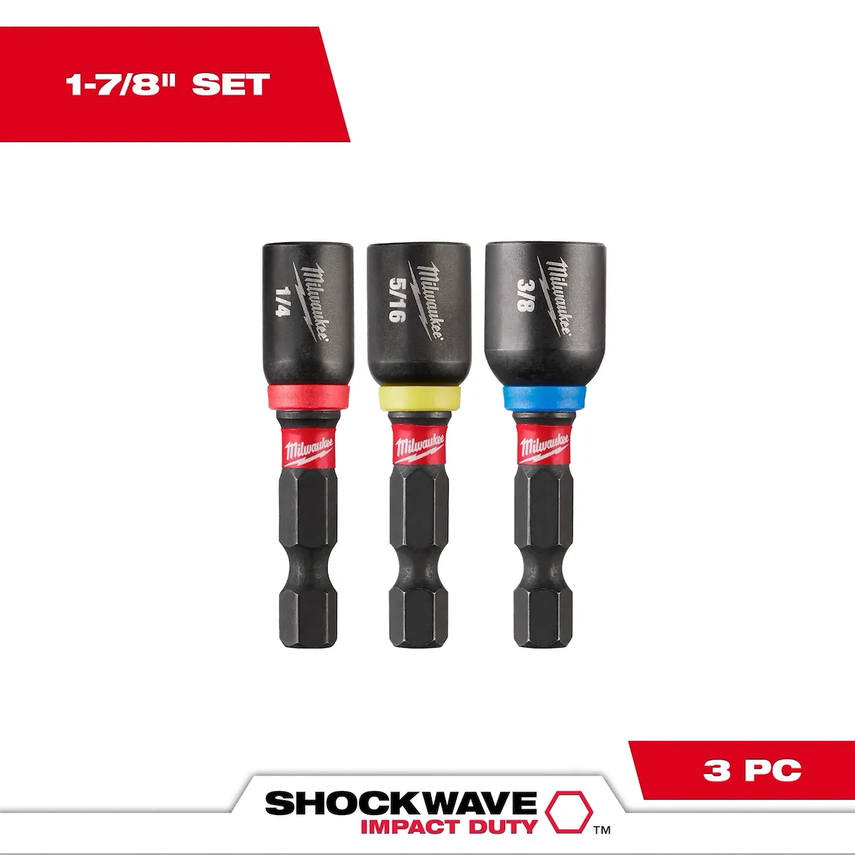 SHOCKWAVE Impact Duty™ 1-7/8" Magnetic Nut Driver Set 3PC