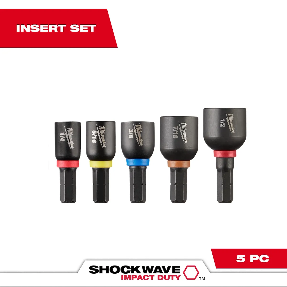 SHOCKWAVE Impact Duty™ Insert Magnetic Nut Driver Set 5PC