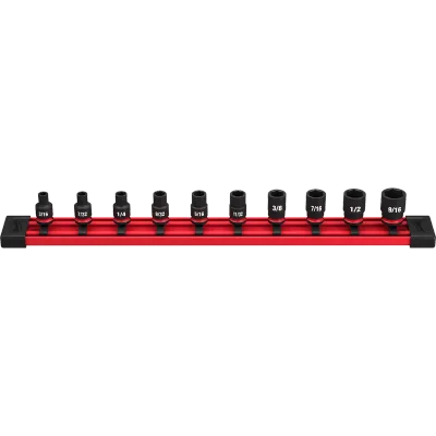 (10PC) SHOCKWAVE Impact Duty™ 1/4" Drive 6 Point Socket Sets