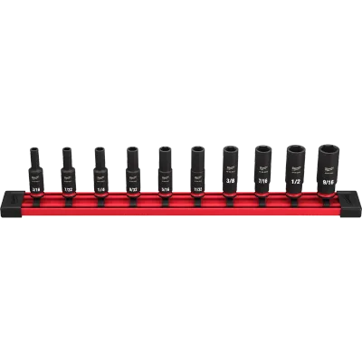 (10PC) 1/4" Drive SAE SHOCKWAVE™ Impact Duty™ 6 Point Socket Set