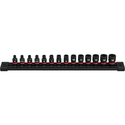 (14PC) SHOCKWAVE Standard Impact Duty™ 1/4" Drive 6 Point Socket Set
