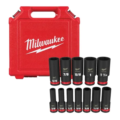 Milwaukee Tool SHOCKWAVE™ Impact Duty 1/2" Drive 6 Point Socket Sets 49-66-7011
