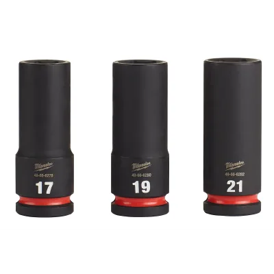 (3PC) SHOCKWAVE Impact Duty™ 1/2" Drive 6 Point Socket Sets