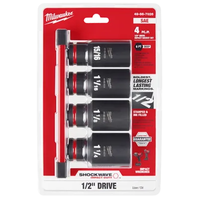 4PC SHOCKWAVE Impact Duty™ Socket Set