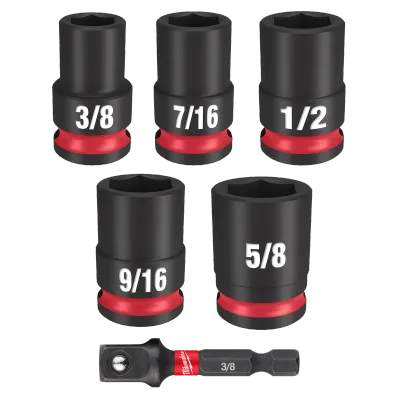 (6PC) SHOCKWAVE Impact Duty™ 3/8" Drive SAE Standard Socket Set