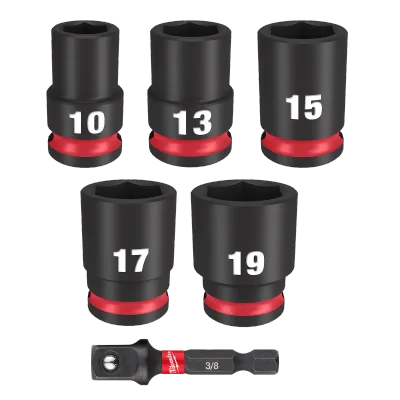 (6PC) SHOCKWAVE Impact Duty™ 3/8" Drive Metric Standard Socket Set