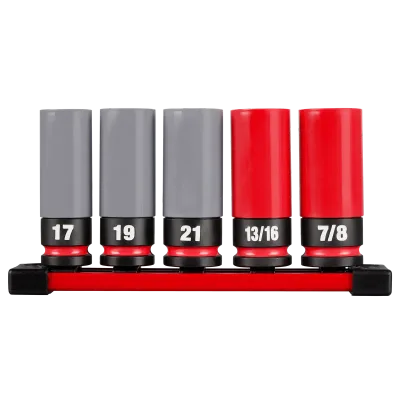 (5PC) SHOCKWAVE Impact Duty™ 1/2 Drive SAE & Metric Lug Nut Wheel Socket Set