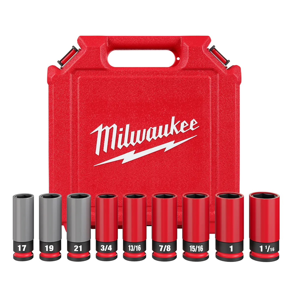(9PC) SHOCKWAVE Impact Duty™ 1/2 Drive SAE & Metric Lug Nut Wheel Socket Set
