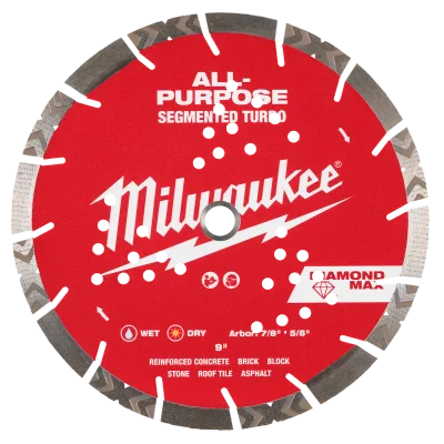 9" DIAMOND MAX™ All-Purpose Segmented Turbo Diamond Blade