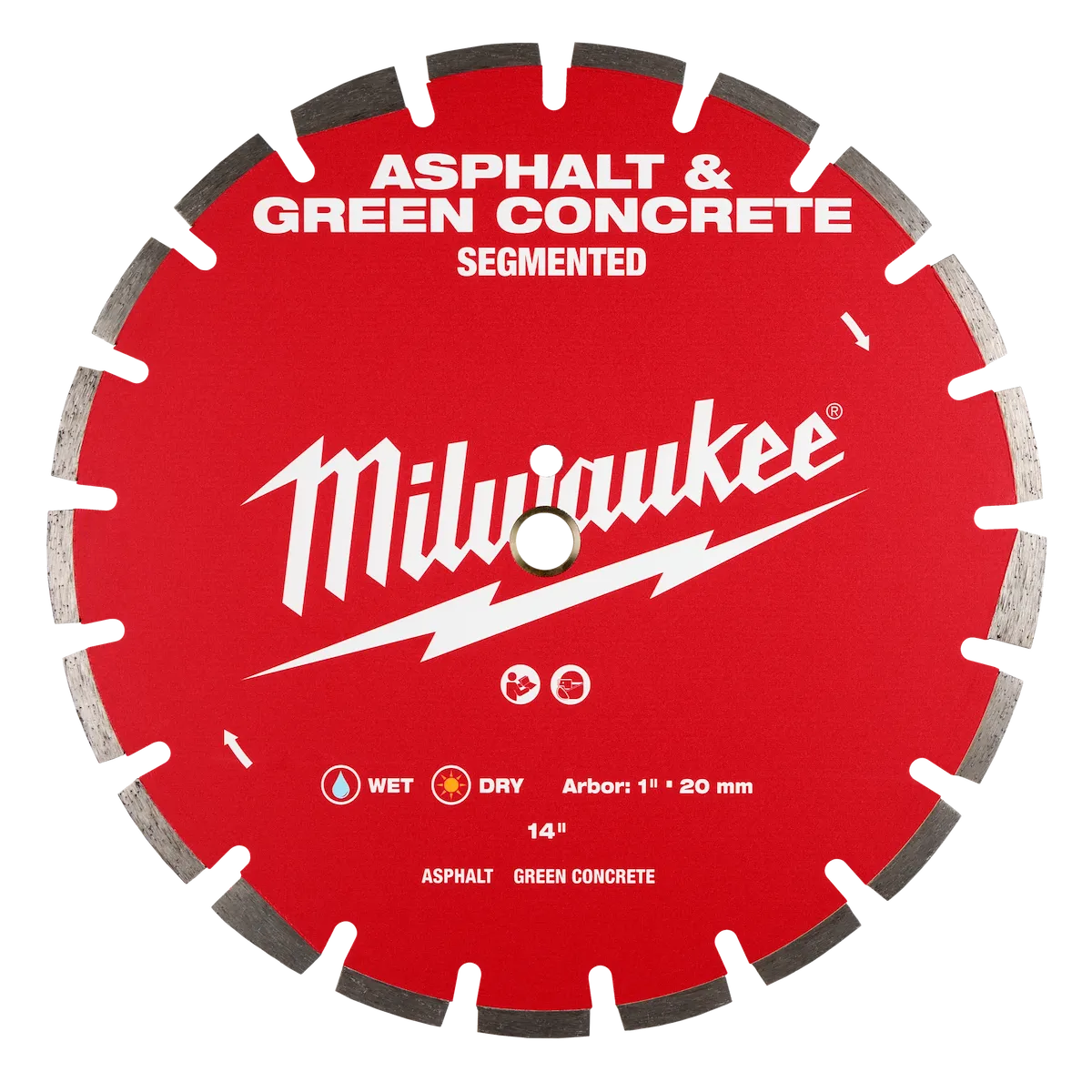 14" Asphalt & Green Concrete Segmented Diamond Blade