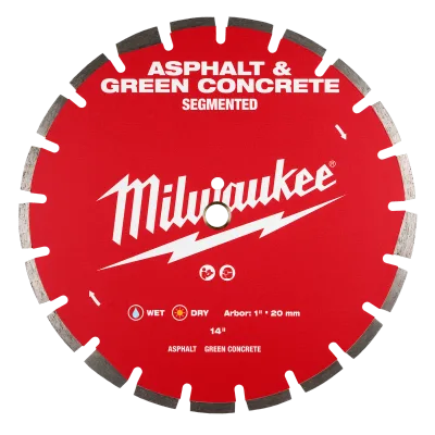 14" Asphalt & Green Concrete Segmented Diamond Blade