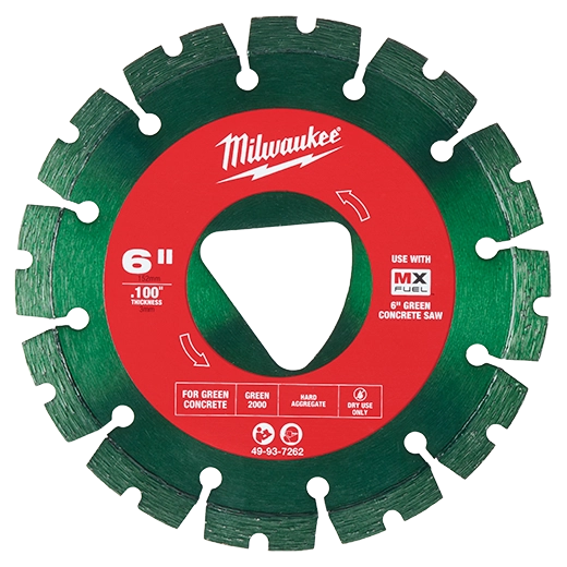 Green 6” x .100” Diamond Blade for Green Concrete