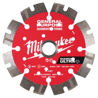 4-1/2" DIAMOND ULTRA™ Segmented Turbo, General Purpose Diamond Blade