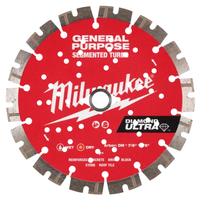 7" DIAMOND ULTRA™ Segmented Turbo, General Purpose Diamond Blade