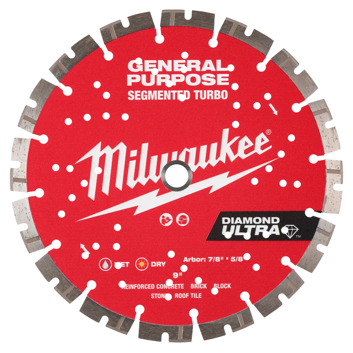 9" DIAMOND ULTRA™ Segmented Turbo, General Purpose Diamond Blade