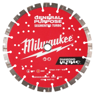 9" DIAMOND ULTRA™ Segmented Turbo, General Purpose Diamond Blade